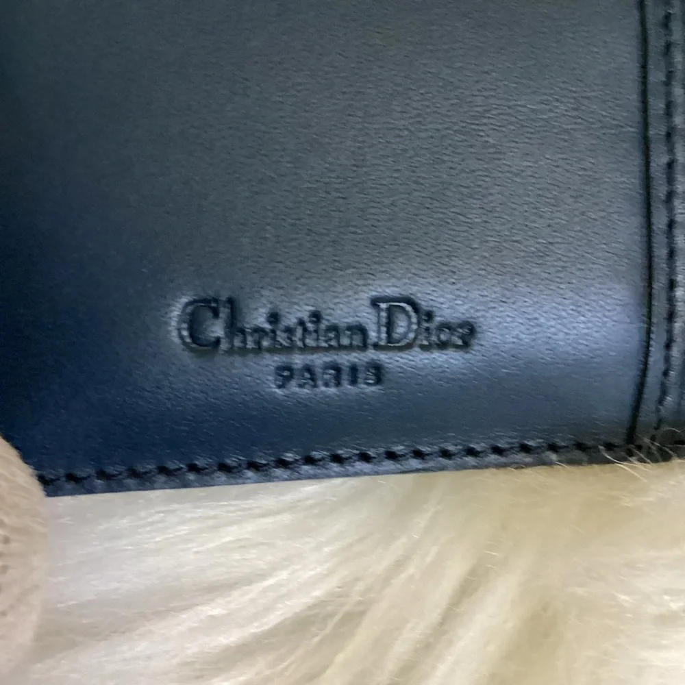 CHRISTIAN DIOR Monogram Saddle Wallet Navy